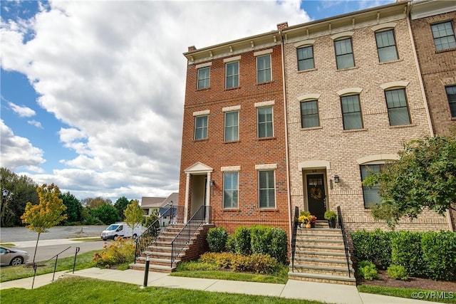 multi unit property with brick siding