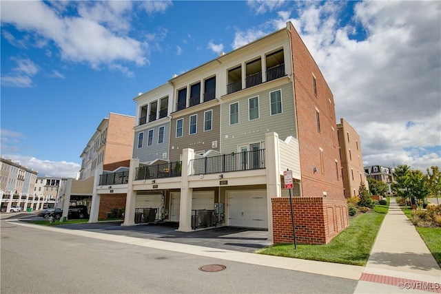 view of building exterior featuring an attached garage