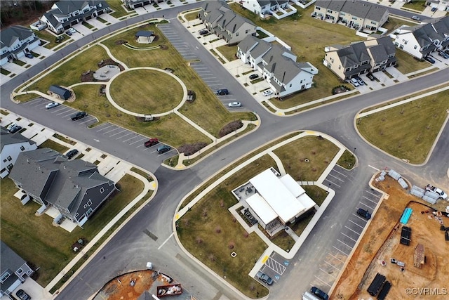 drone / aerial view with a residential view