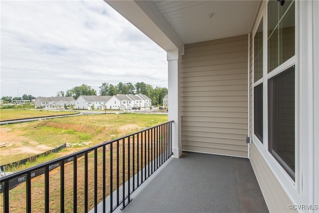 balcony with a residential view