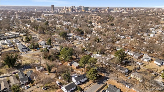 birds eye view of property featuring a view of city