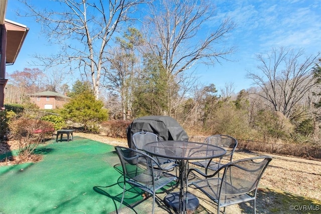 view of patio with outdoor dining area