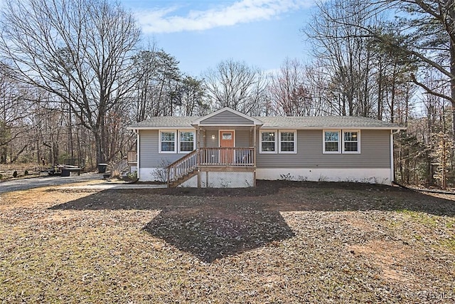 view of front of home featuring covered porch