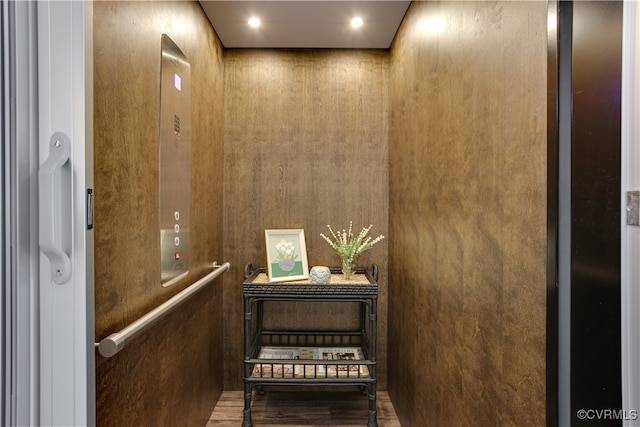 details with recessed lighting and elevator