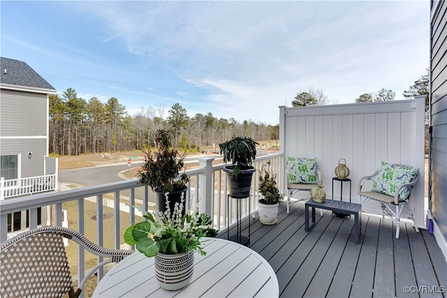 view of wooden deck