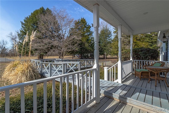 view of wooden deck