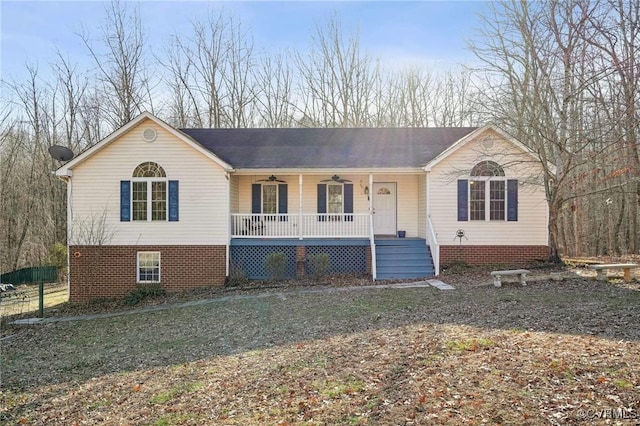 view of front of house featuring covered porch