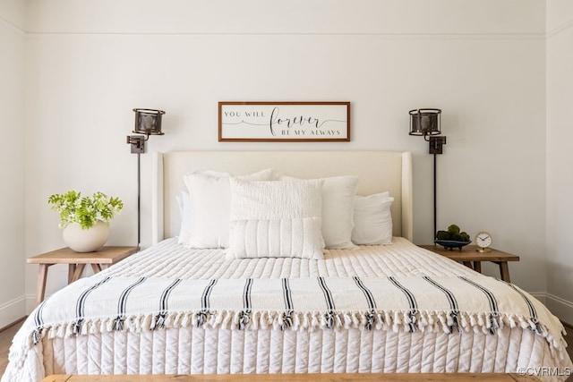 bedroom with baseboards