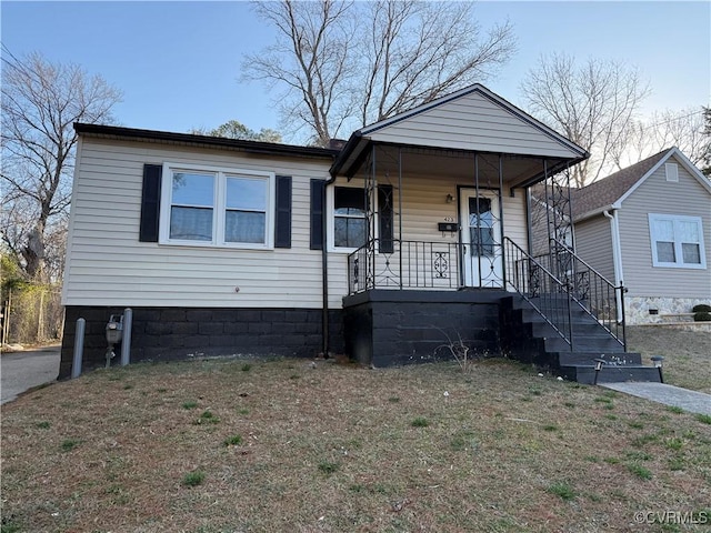 view of front facade with a porch