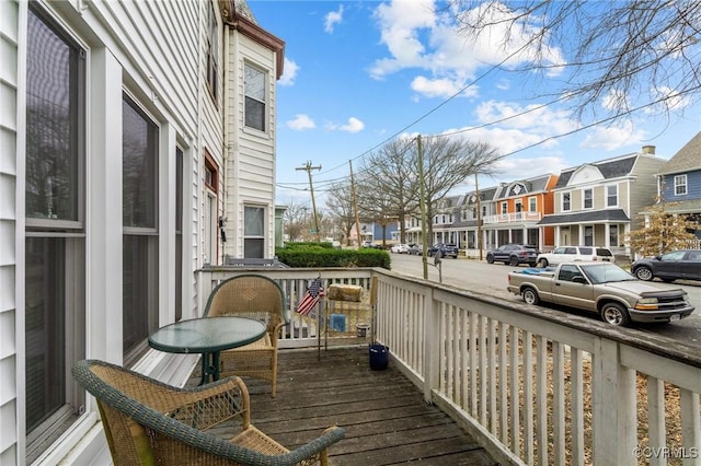 balcony featuring a residential view