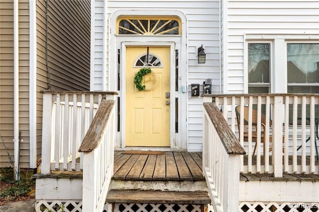 view of doorway to property