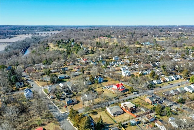 bird's eye view featuring a residential view