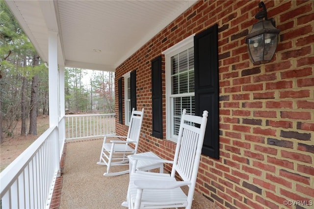 view of patio / terrace with a porch