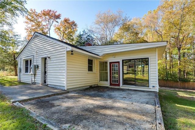 exterior space with fence