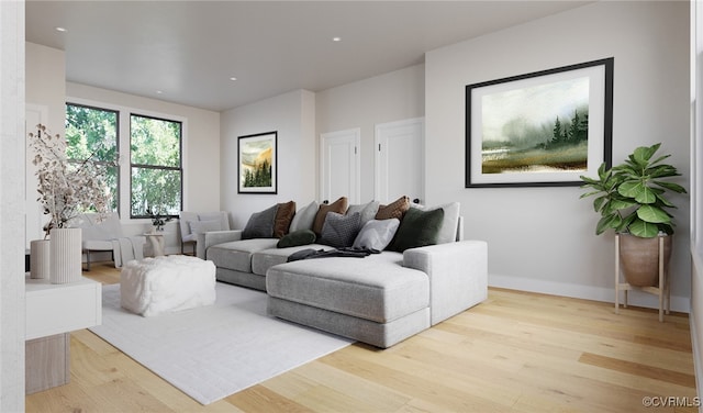 3020 Bradwill Rd, Richmond, VA 23225 - living room with wood finished floors, recessed lighting, and baseboards