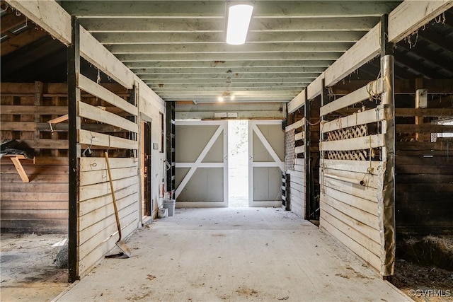 view of horse barn