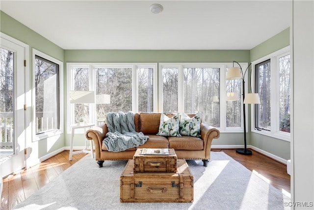 sunroom / solarium with plenty of natural light