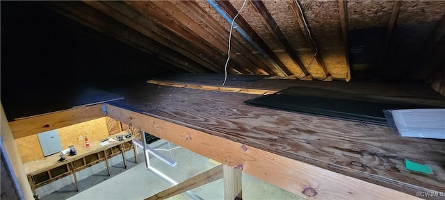 view of attic