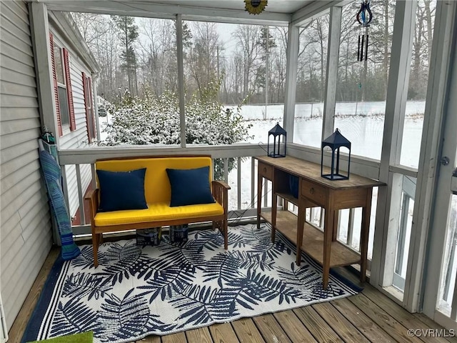 view of sunroom