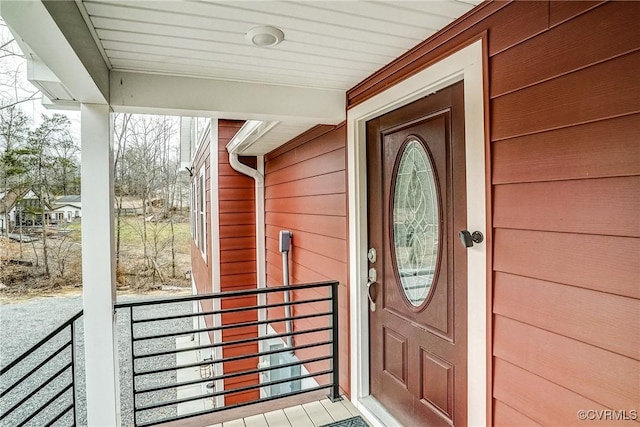 view of doorway to property