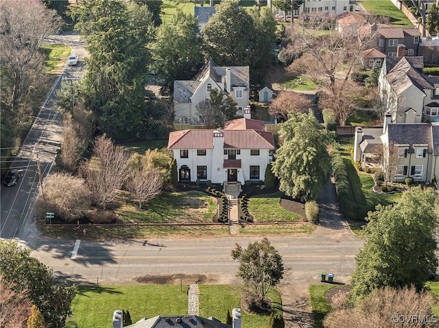 bird's eye view featuring a residential view