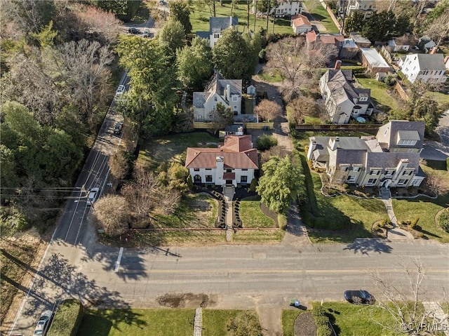 aerial view featuring a residential view