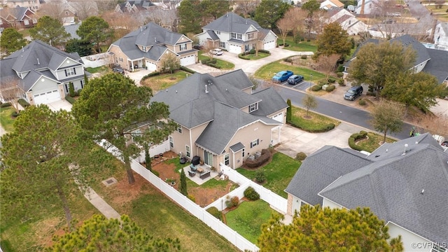 bird's eye view featuring a residential view