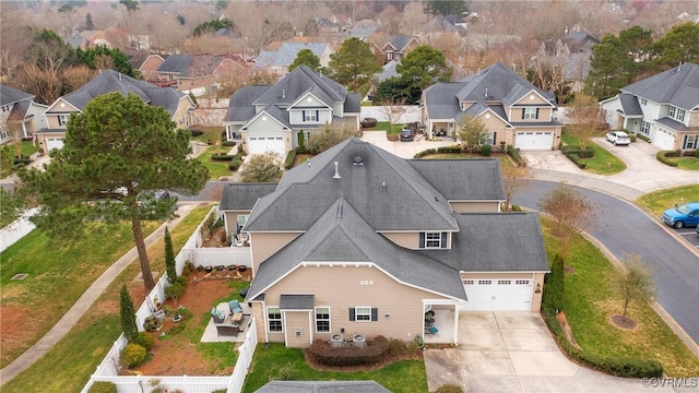 aerial view featuring a residential view