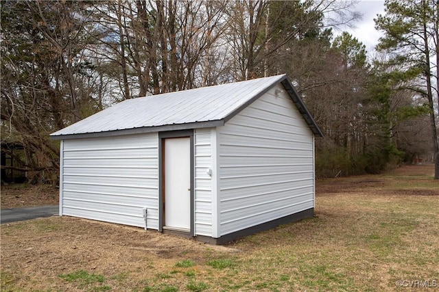 view of shed