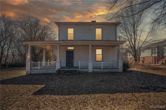 view of front facade with a porch