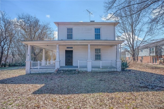 view of front of house featuring covered porch