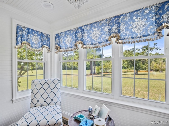 sunroom / solarium with a wealth of natural light