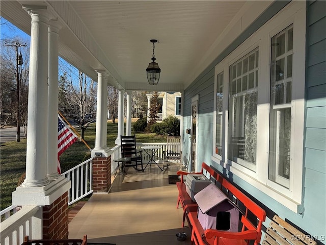 view of patio / terrace featuring covered porch