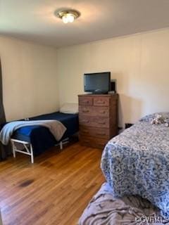 bedroom with wood finished floors