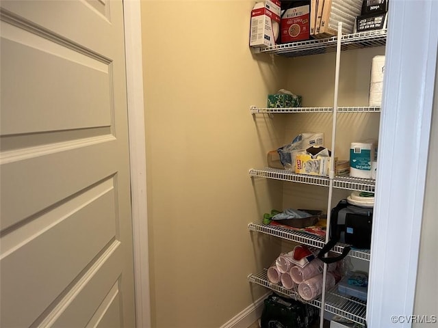 view of pantry