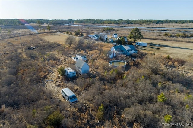 drone / aerial view featuring a rural view