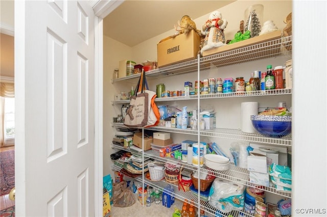 view of pantry