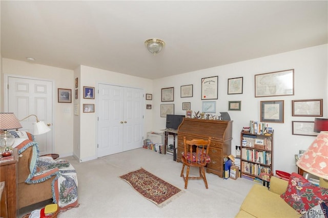 office featuring carpet flooring