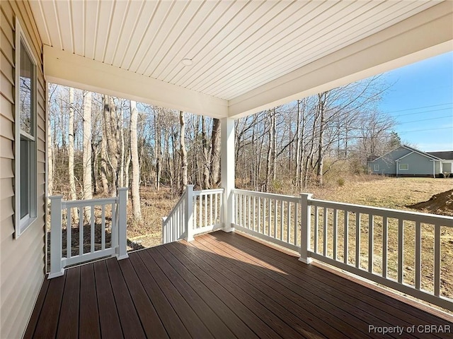 view of wooden terrace