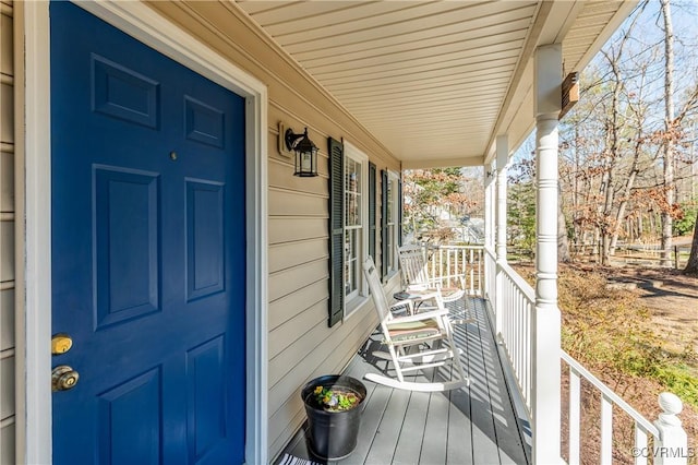 exterior space featuring covered porch