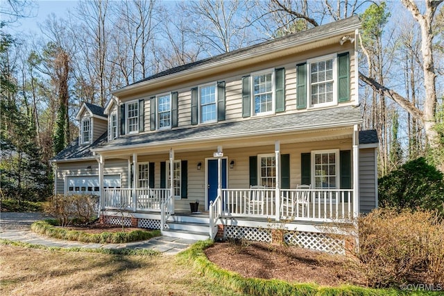 colonial home featuring a porch