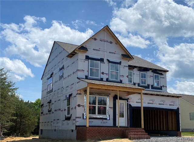 100 Pine Ridge Ln, Farmville, VA 23901 - unfinished property with roof with shingles and crawl space