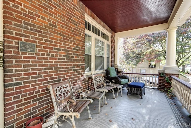 view of patio with covered porch