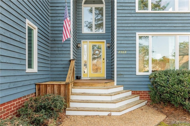 view of doorway to property