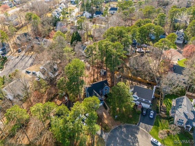 bird's eye view featuring a residential view