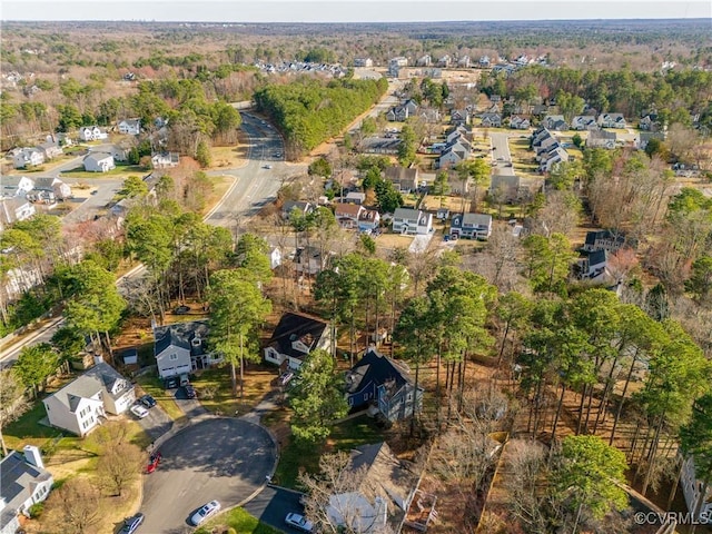 aerial view featuring a residential view