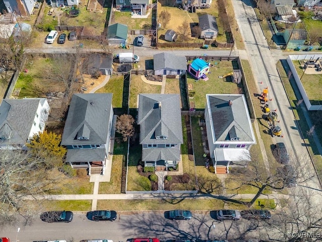 bird's eye view with a residential view