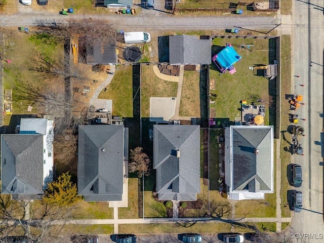 bird's eye view featuring a residential view