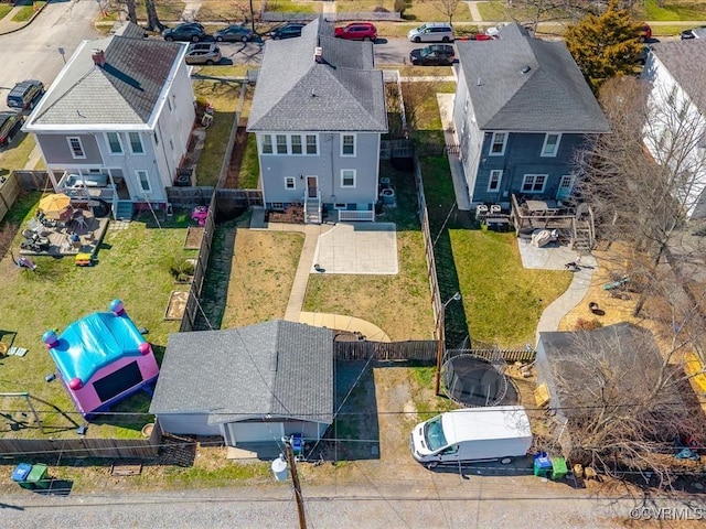 aerial view featuring a residential view