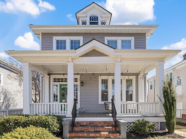 view of front of house with a porch